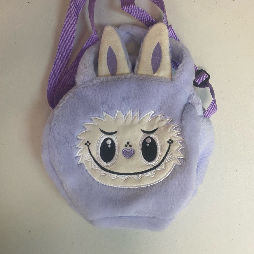 Labubu Purple Plush Backpack/Purse for Kids ! Brand New